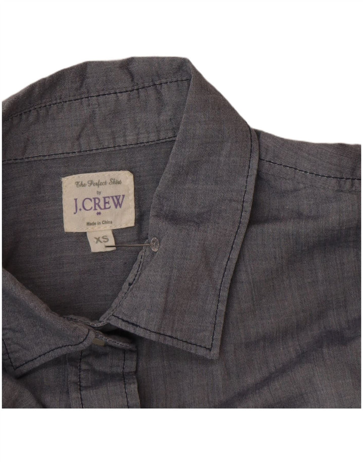 Cămașă supradimensionată pentru femei J. Crew UK 6 XS bumbac gri