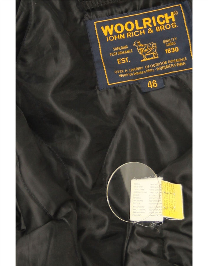 Jachetă bomber cu glugă pentru bărbați Woolrich IT 46 Nylon negru mic