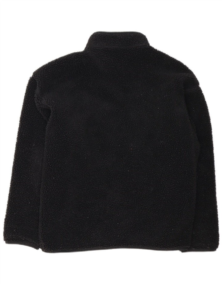 Jachetă fleece pentru bărbați Adidas, cu ajustare lejeră, UK 36, poliester negru mic