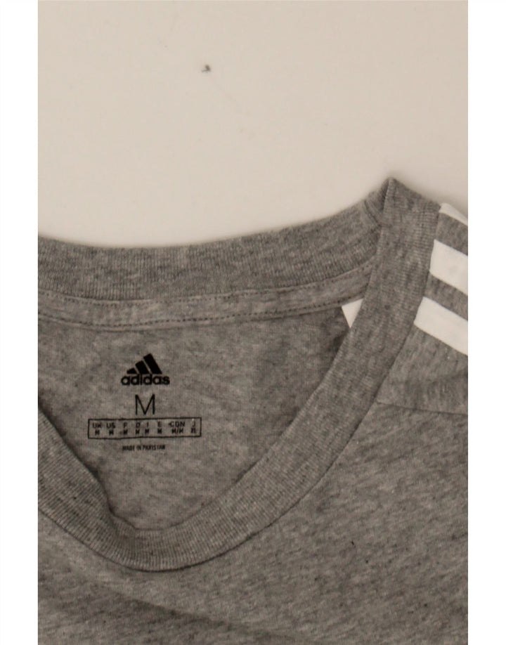 ADIDAS Mens T-Shirt Top Medium Grey Cotton Vintage Adidas and Second-Hand Adidas from Messina Hembry 