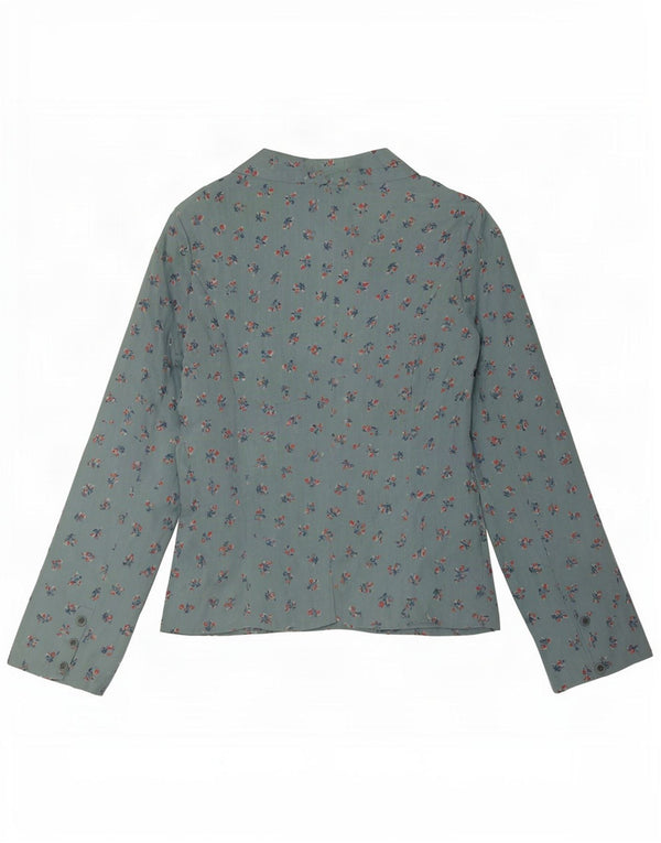 Sacou blazer pentru femei Seasalt, cu 1 nasture, UK 16, mare, albastru, cu flori