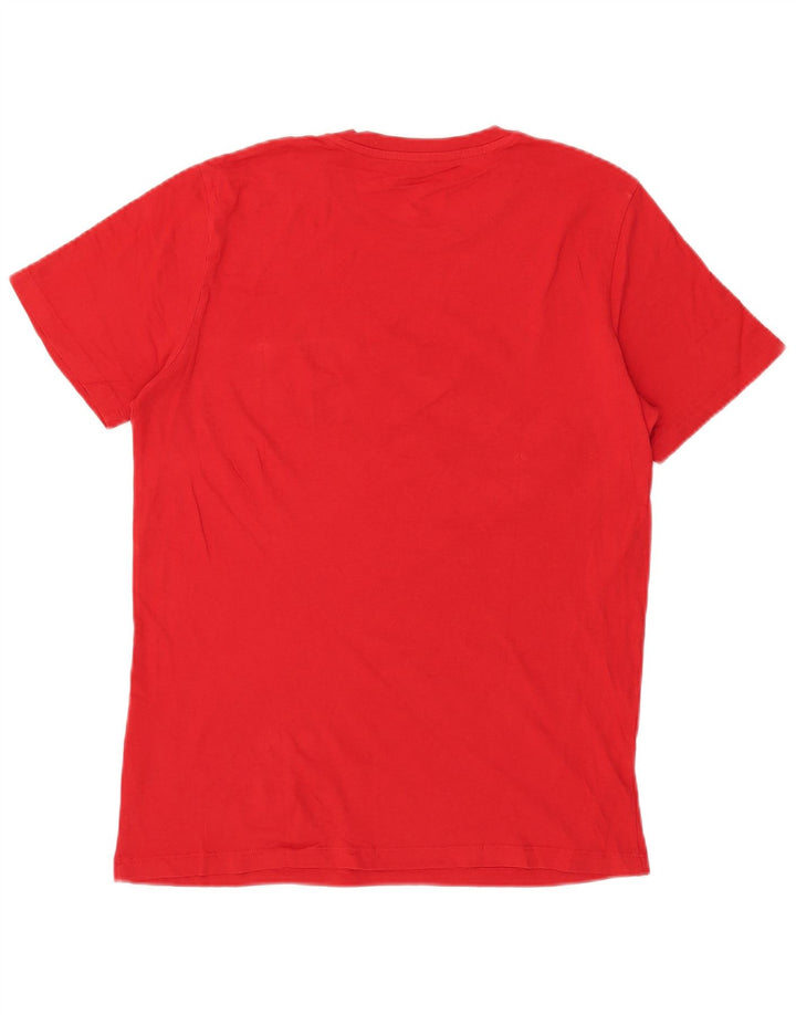 Tricou grafic Jack & Jones pentru bărbați Top din bumbac roșu mediu