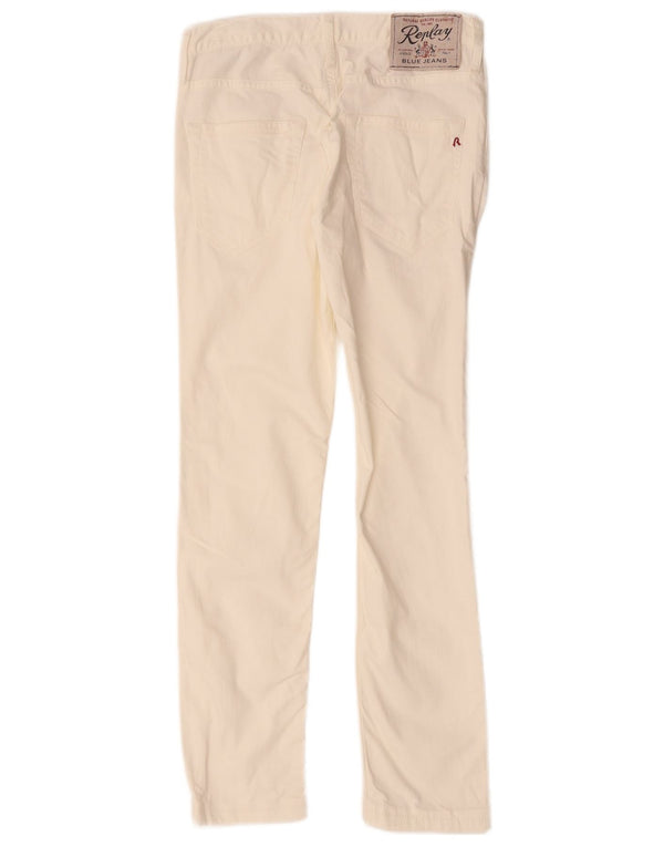 Blugi Replay Fete Slim 13-14 Ani L28 L27 Bumbac Alb