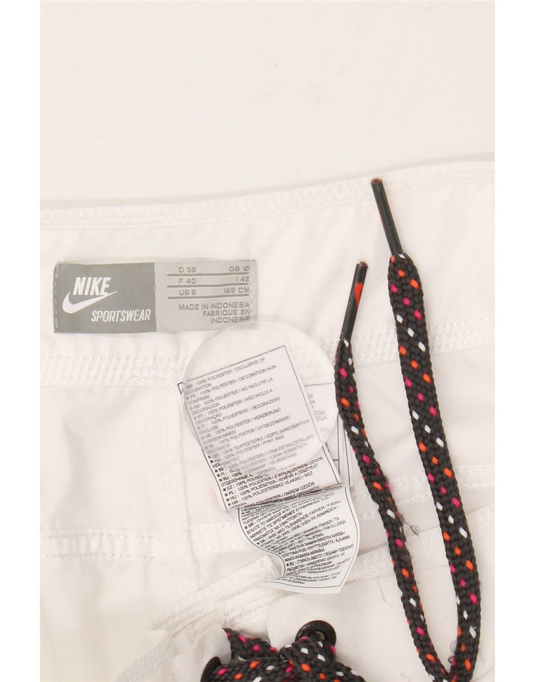 Pantaloni scurti sport Nike pentru femei UK 10 Small White Poliester