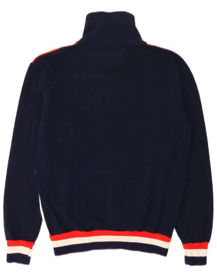 Pulover pentru bărbați GRIFONI, cu fermoar, cu gât, IT 48, mic, bleumarin, color block