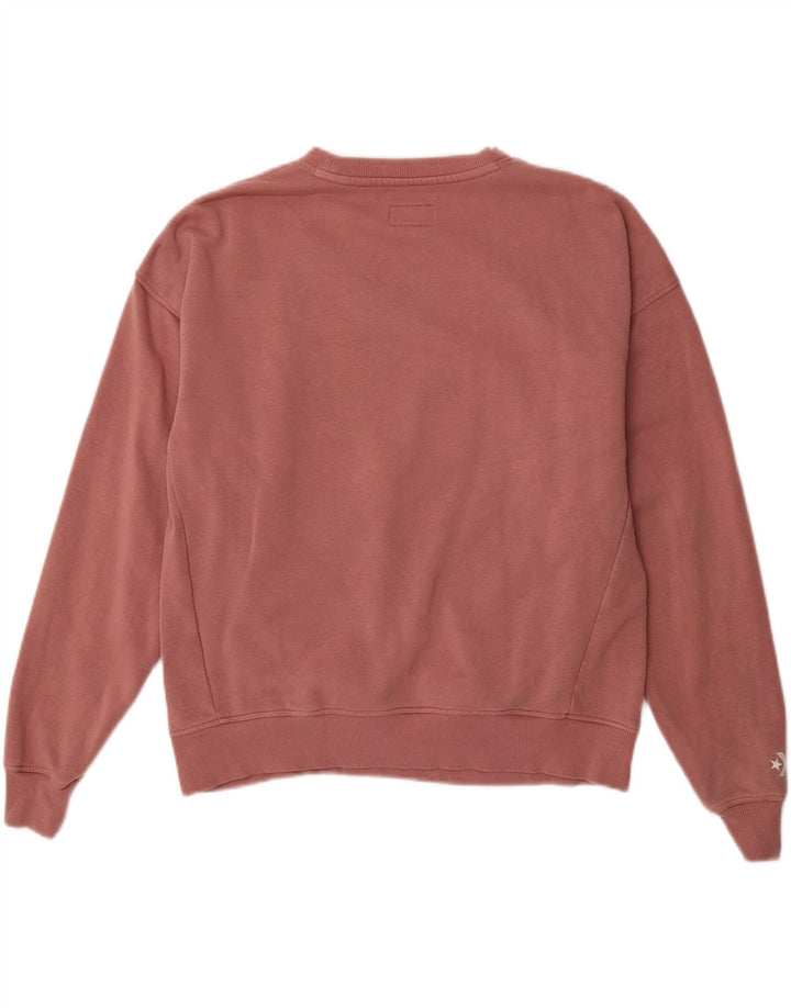 CONVERSE Womens Graphic Sweatshirt Jumper UK 14 Medium Pink Vintage Converse and Second-Hand Converse from Messina Hembry 