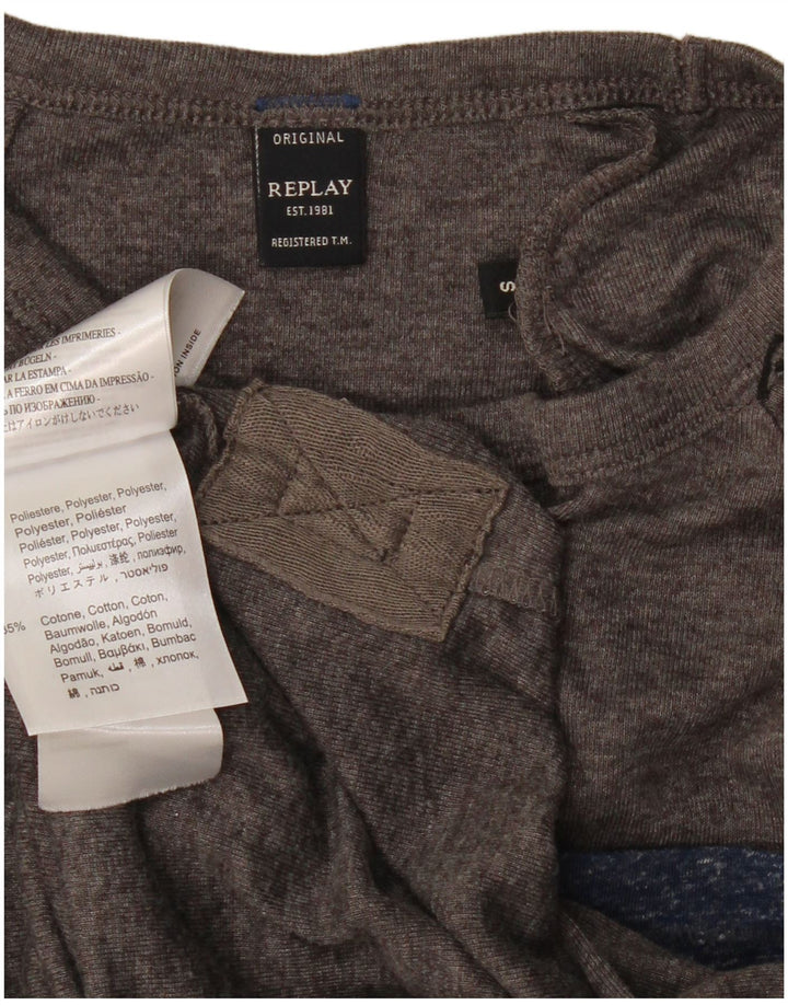 REPLAY Tricou pentru femei Top UK 10 Poliester cu pete gri mici