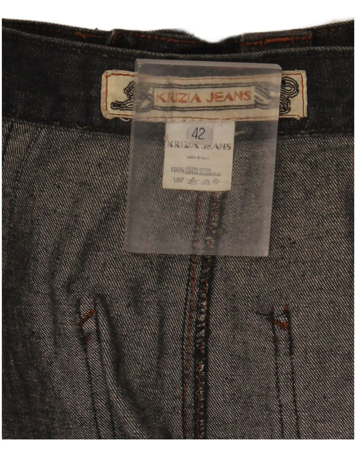 Fusta de blugi pentru femei Krizia W36 mare bumbac gri