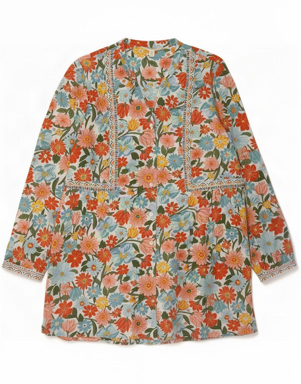 Rochie tunică pentru femei Seasalt Cornwall UK 14 mare, multicoloră, florală