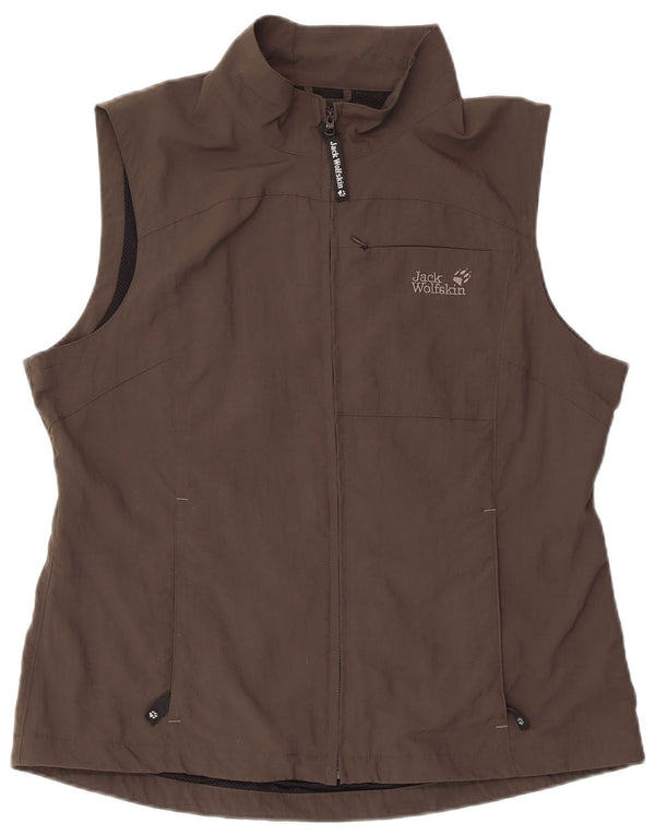 Jachetă de trening fără mâneci pentru femei JACK WOLFSKIN UK 18/20 XL gri