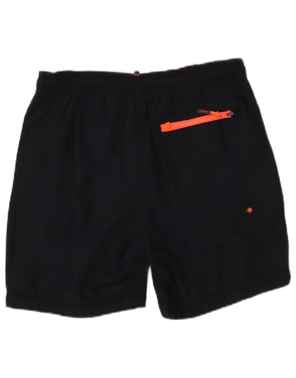 Pantaloni scurți de înot grafic Superdry pentru femei UK 10, poliester, albastru marin mic