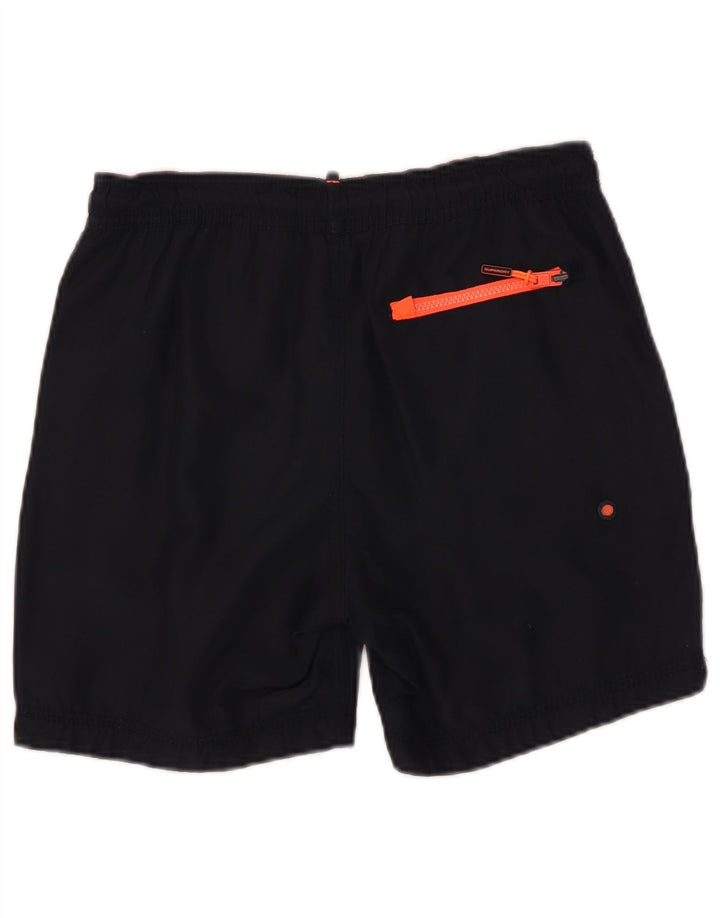 Pantaloni scurți de înot grafic Superdry pentru femei UK 10, poliester, albastru marin mic