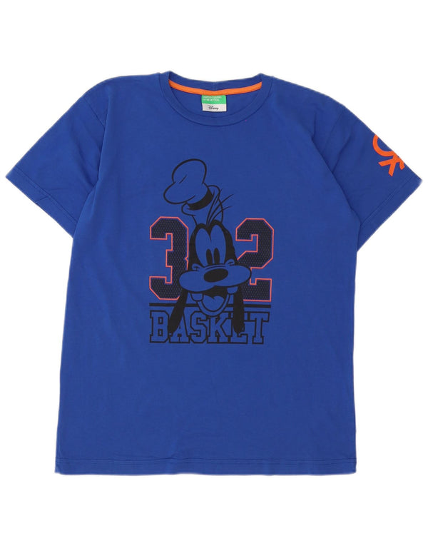 Tricou grafic Disney Benetton pentru baieti Top 11-12 ani 2XL bumbac albastru