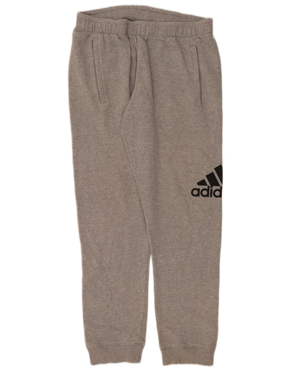 Adidas Womens Graphic Tracksuit Trousers Joggers UK 14 Large Grey Cotton
