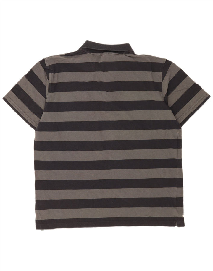 Tricou polo pentru bărbați Reebok XL, bumbac cu dungi gri