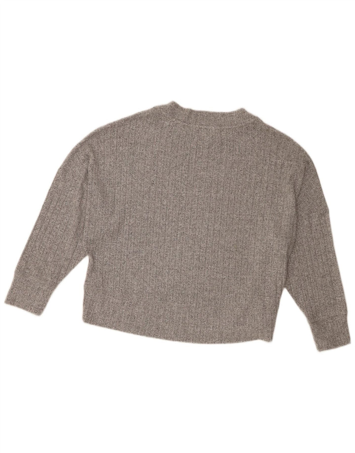 Pulover pentru femei Marks & Spencer cu decolteu rotund UK 10 mic, gri, pete