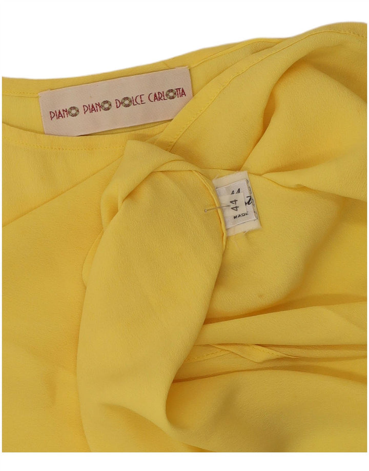 Cami Top pentru femei Vintage IT 44 Acetat galben mediu