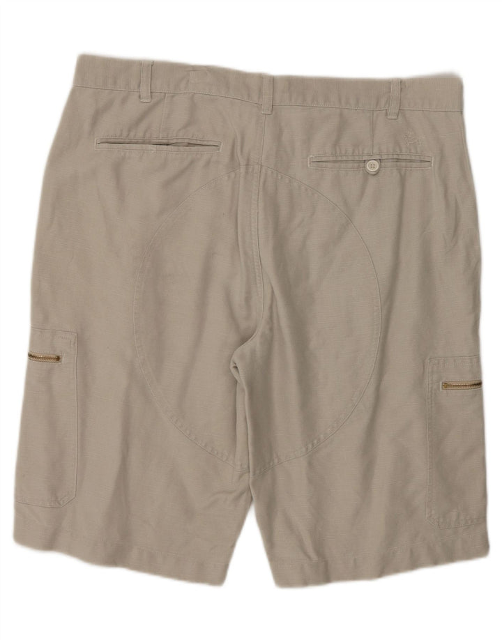 VINTAGE Mens Cargo Shorts Large W34 Beige Cotton Vintage Vintage and Second-Hand Vintage from Messina Hembry 