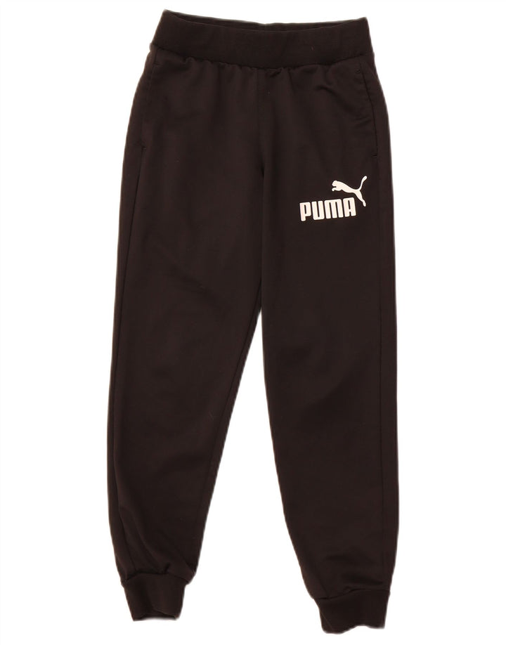 Puma Băieți Pantaloni Trening Pantaloni Joggeri 9-10 Ani Poliester Negru