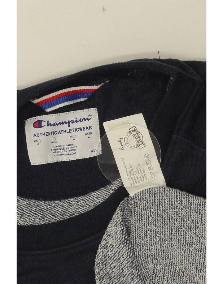 Hanorac grafic pentru bărbați CHAMPION Pulover mediu din bumbac bleumarin