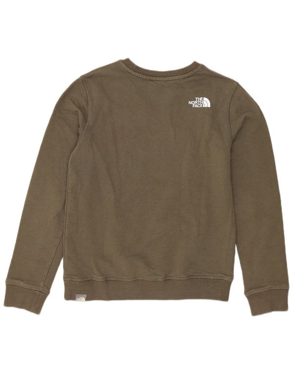 Pulover grafic pentru băieți The North Face 14-15 ani XL kaki