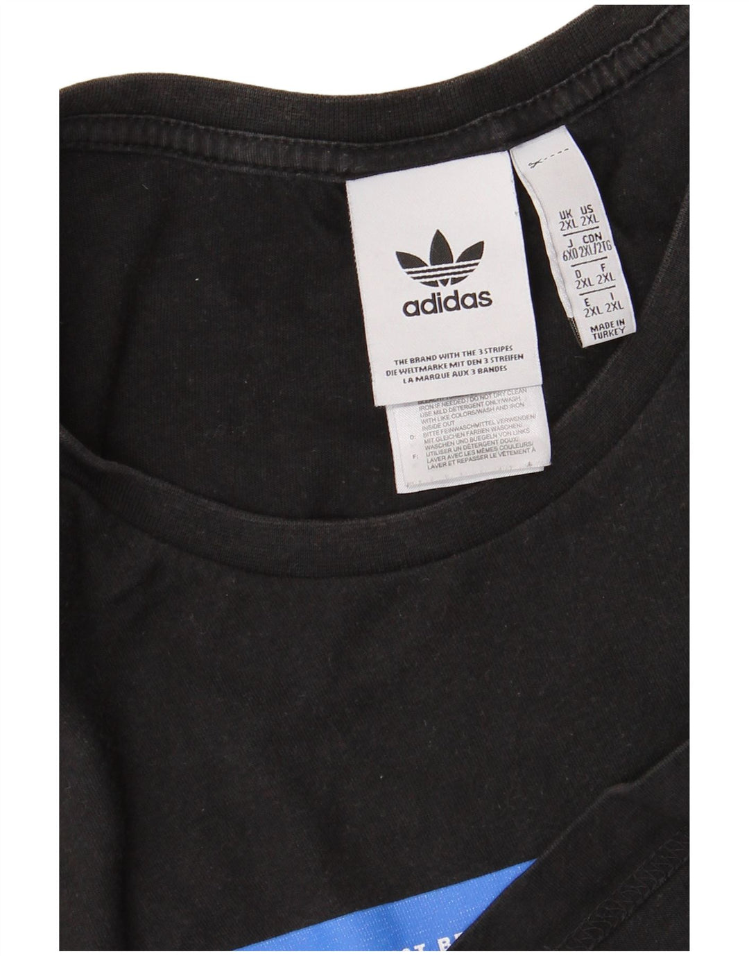 Tricou grafic ADIDAS pentru bărbați Top 2XL bumbac negru