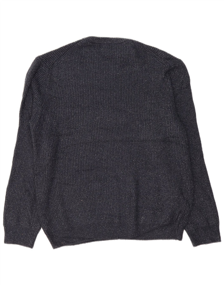 Pulover pentru bărbați Marks & Spencer, cu gât crew, XL, albastru marin pete