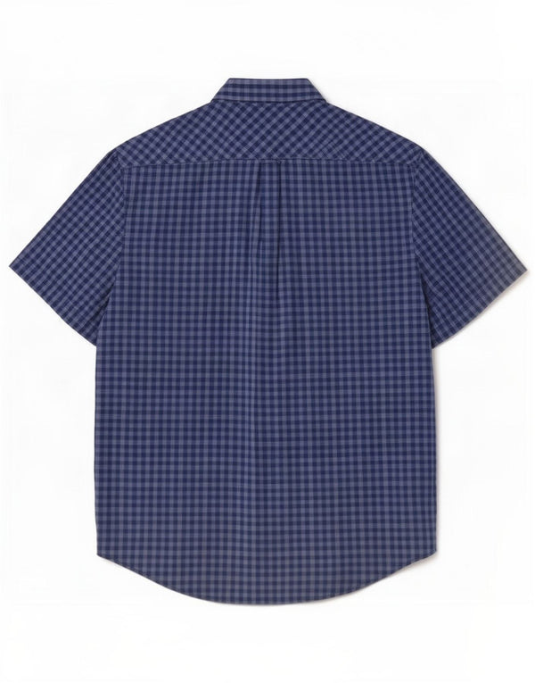 Cămașă cu mânecă scurtă pentru bărbați Ben Sherman XL, bumbac vichy albastru