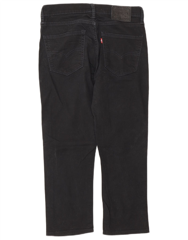 Blugi drepti tăiați pentru bărbați Levi's W31 L25 bumbac negru