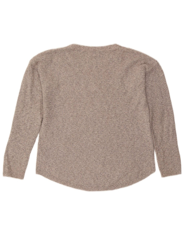 Pulover pentru femei Fat Face, supradimensionat, cu gât de barcă, UK 10, bumbac, gri mic