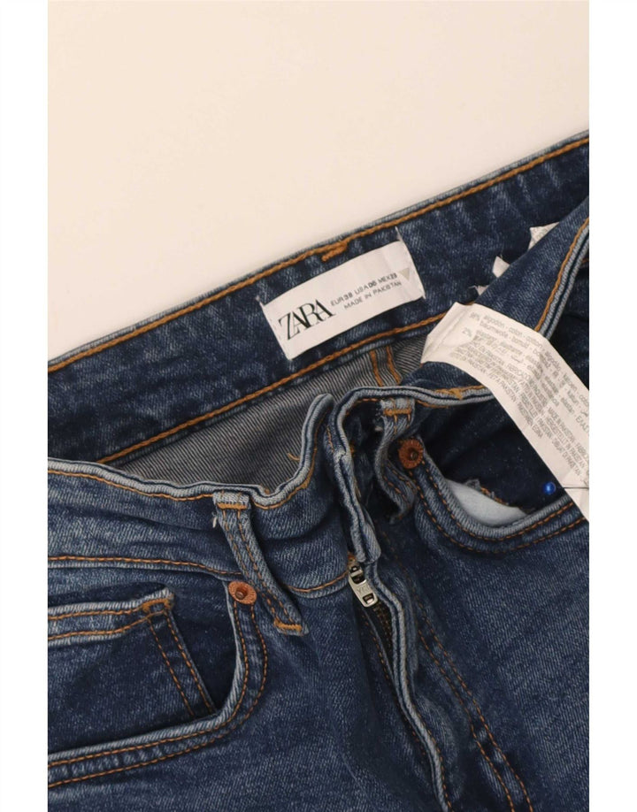 Blugi evazați de damă Zara EU 38 Mici L28 L24 Bumbac albastru