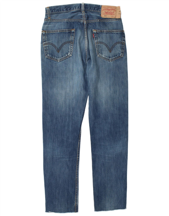 Blugi drepti distressed 501 Levi's pentru femei W34 L30 albastru