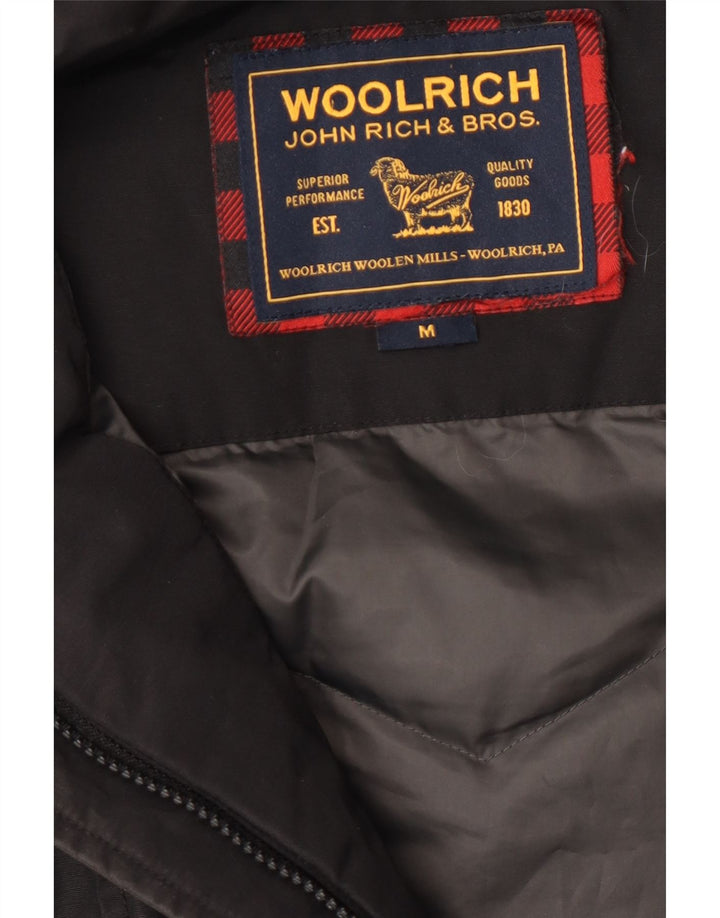 Jachetă căptușită cu glugă Woolrich pentru femei UK 12 Medium Black