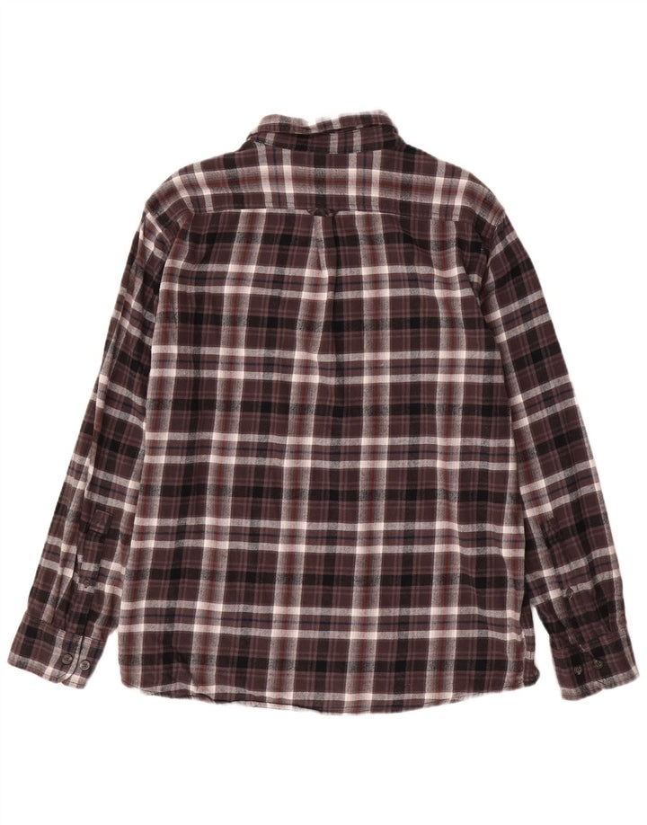 Cămașă de flanel cu carouri EDDIE BAUER, bumbac cu carouri XL maro