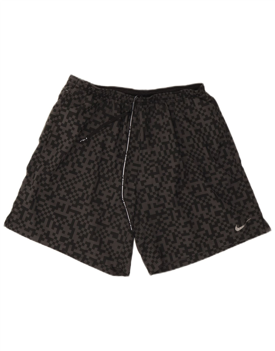 Pantaloni scurți sport Nike Dri Fit pentru bărbați XL poliester geometric negru