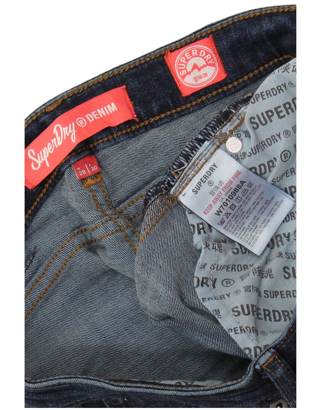 SUPERDRY Blugi Bootcut pentru femei W28 L30 Bumbac albastru
