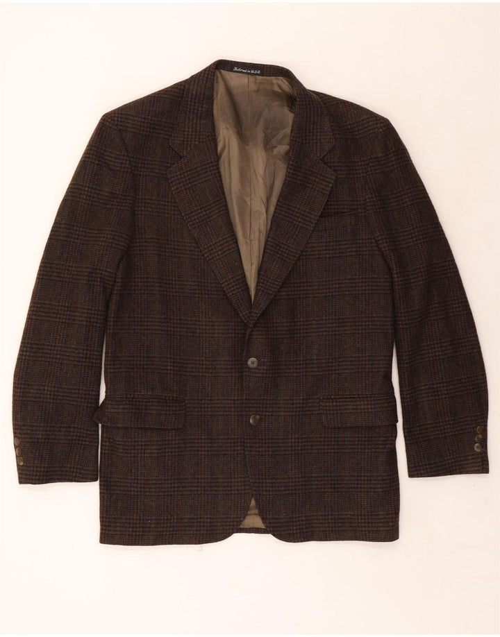 Jachetă pentru bărbați Woolrich cu 2 nasturi, UK 38, lână maro medie, picior de gală