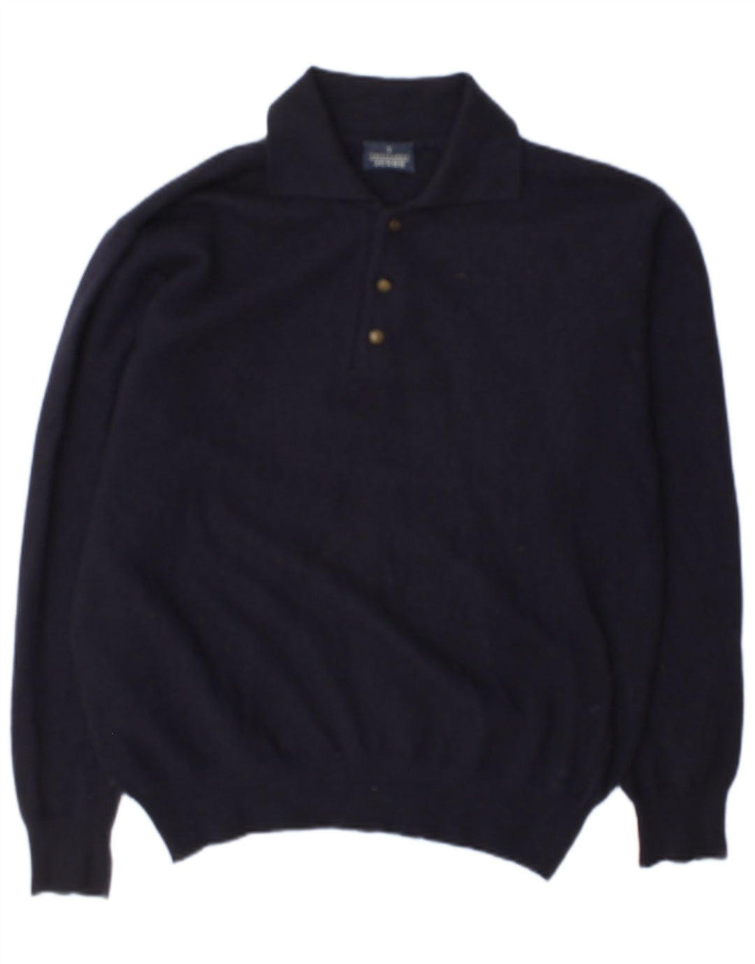 Pulover Trussardi Jeans pentru bărbați, cu gât polo, lână medie, albastru bleumarin