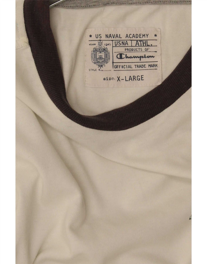 Tricou grafic pentru bărbați Champion Top XL, alb, bloc de culoare