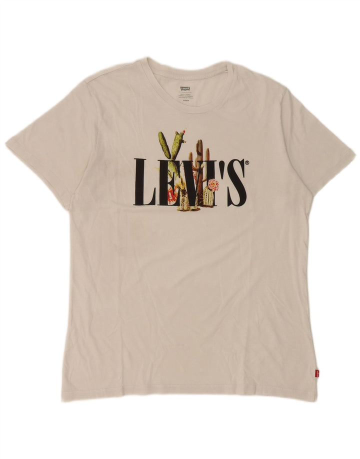 Tricou grafic Levi's pentru femei Top UK 14 Medium White