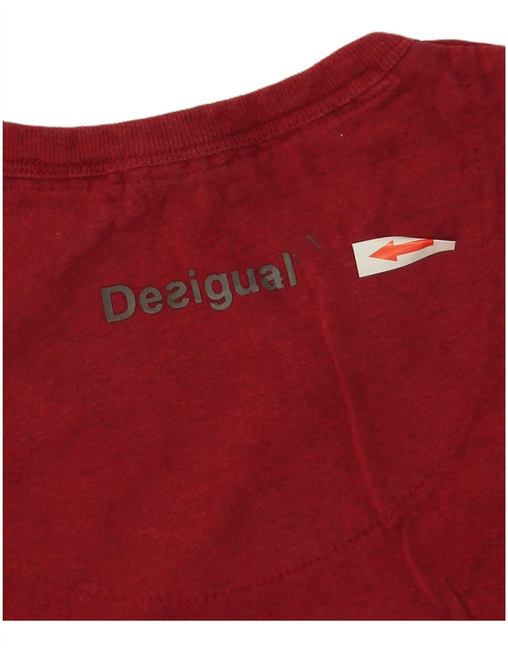 Tricou grafic Desigual pentru bărbați Top mic bumbac roșu