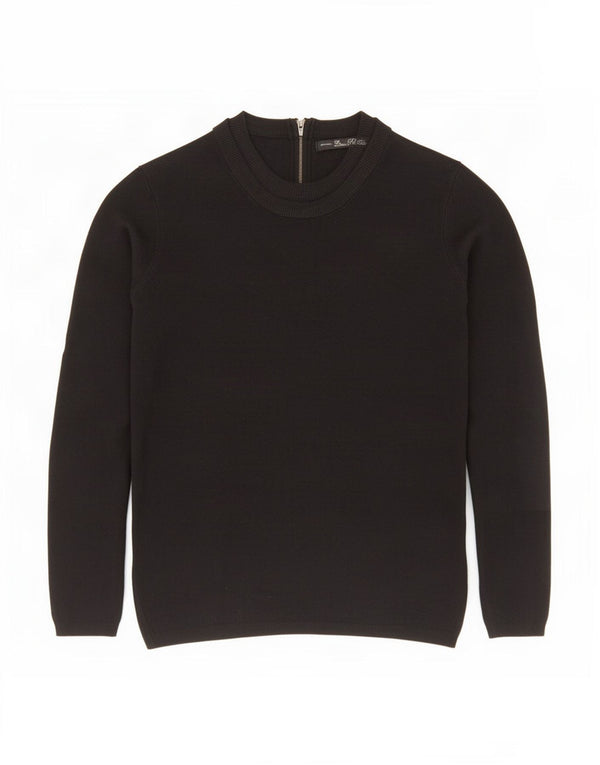 Pulover pentru femeie Zara cu gât de barcă UK 12 Medium Negru