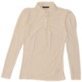 Tricou polo pentru femei Gaudi cu mânecă lungă UK 12 Medium White Viscose