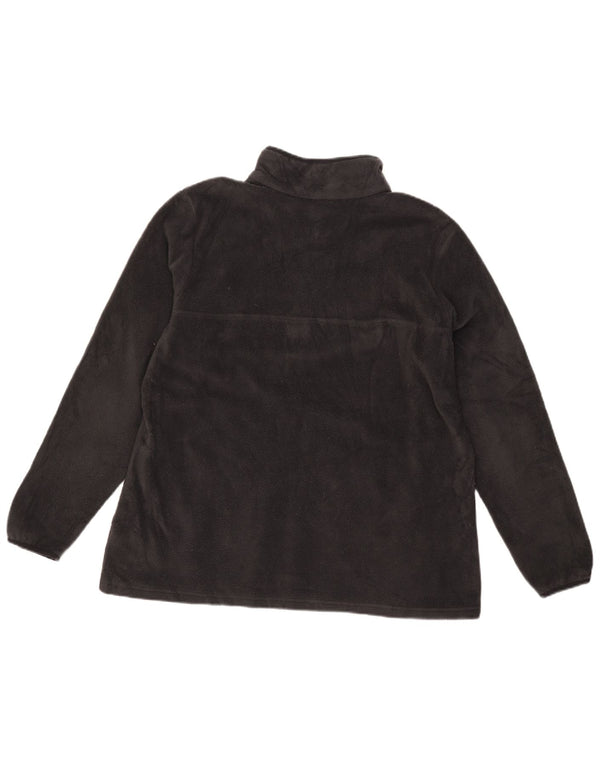 Pulover din lână Columbia pentru femei, cu gât cu nasturi, UK 18 XL, poliester gri