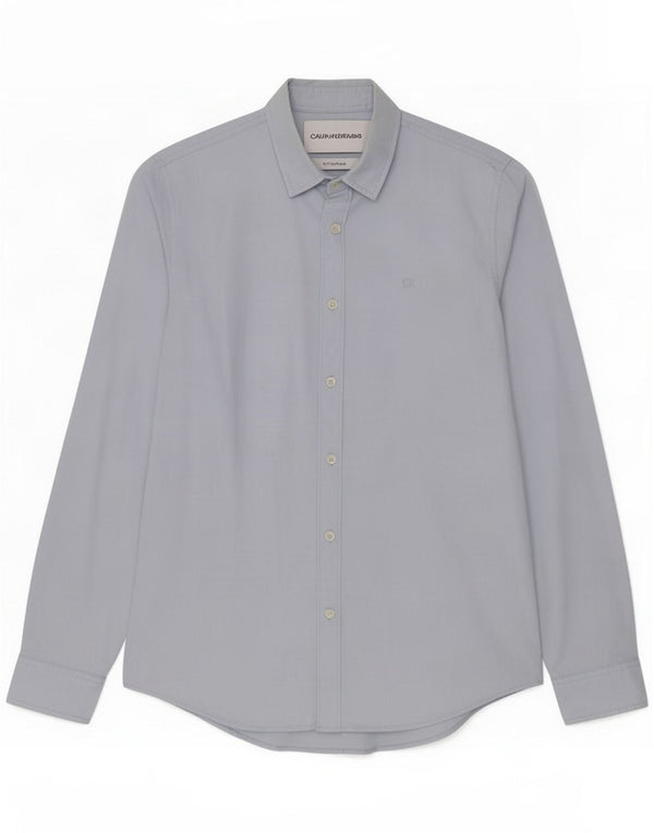 Calvin Klein Jeans Cămașă pentru bărbați Slim Fit Bumbac albastru mediu