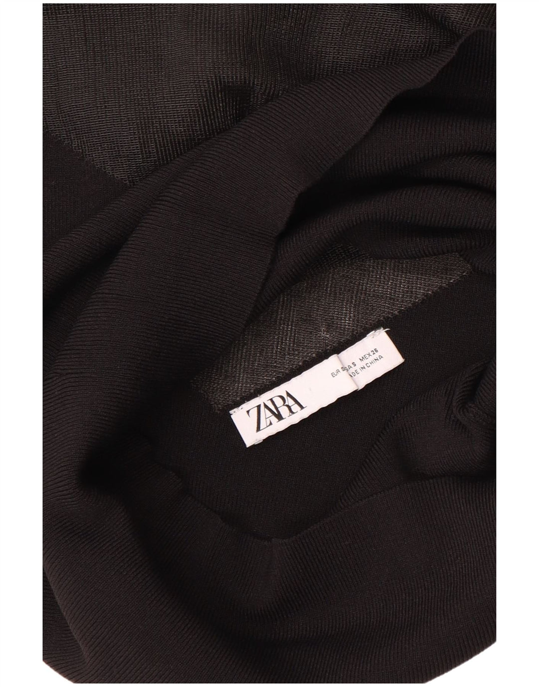 Bluză Zara Femei See Through Top UK 8 Small Black