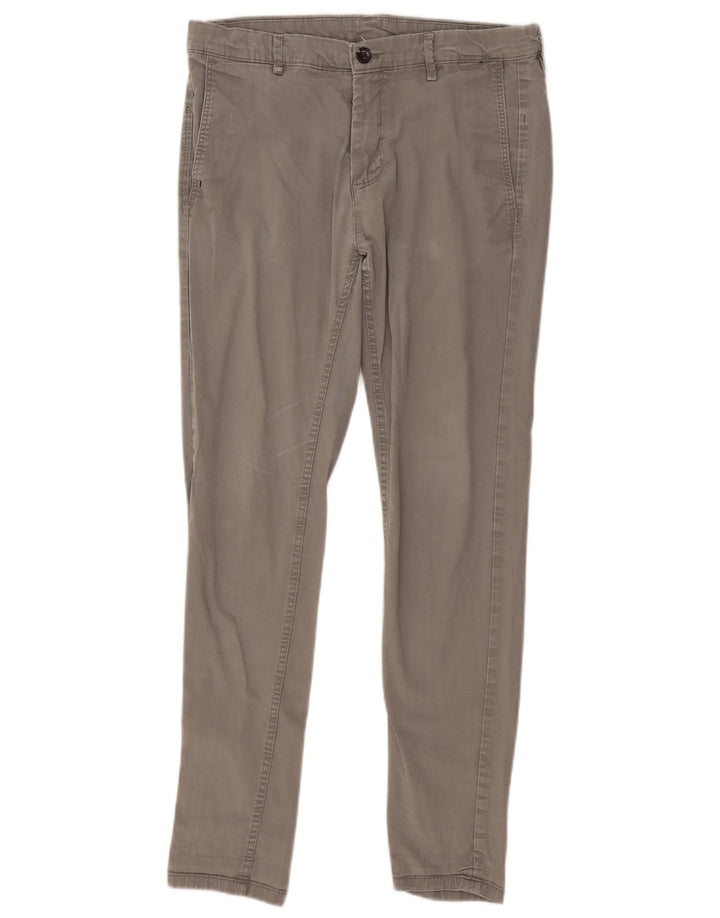 Pantaloni chino slim pentru bărbați Zara EU 40 Mediu L31 L29 Gri