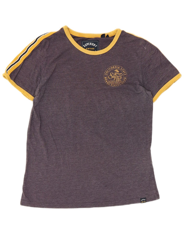 SUPERDRY Tricou cu grafic pentru femei Top UK 12 Medium Purple Bumbac