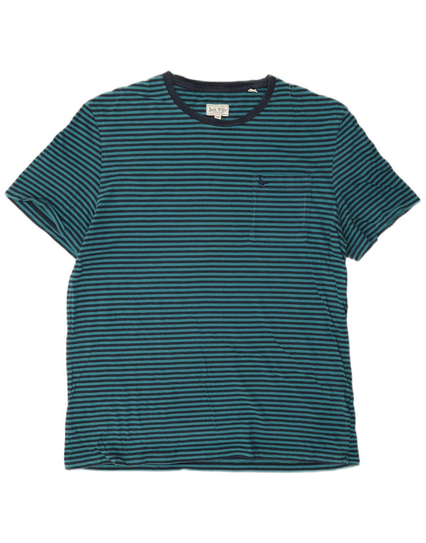 Tricou Jack Wills pentru bărbați Top Medium Blue Pinstripe Bumbac