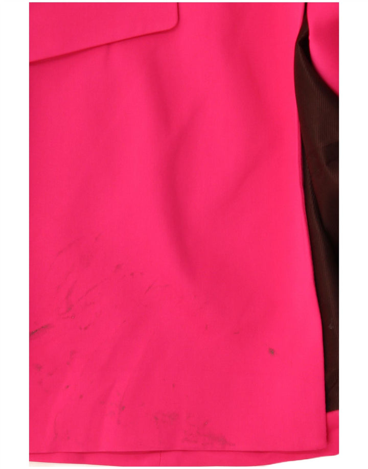 Blazer pentru femei Zara cu 2 nasturi, UK 12, viscoză, roz mediu